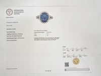 8.57 Ct Oval Sapphire 950 Platinum Ring