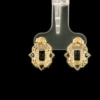 2.72 Ct Trillion Tourmaline 14K Gold Earrings