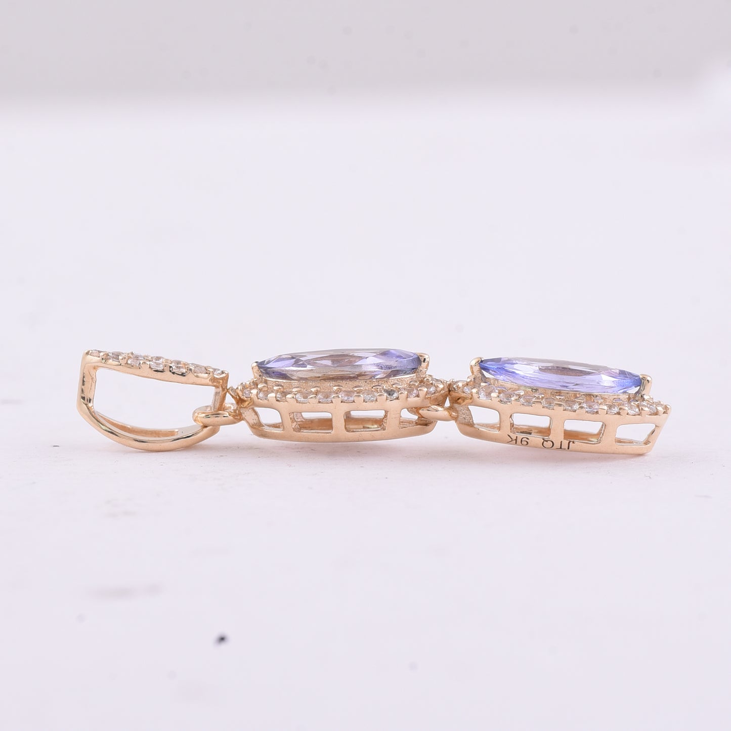 1.00 Ct Marquise Tanzanite 9K Gold Pendant
