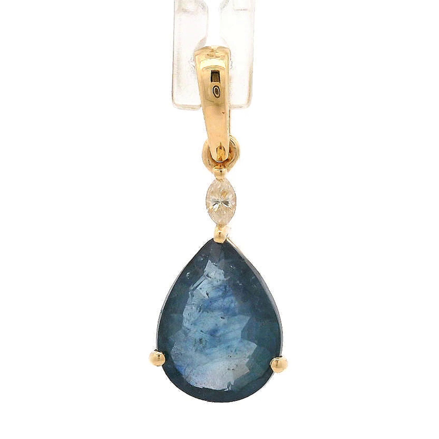 1.67 Ct Pear Sapphire 14K Gold Pendant