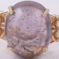5.48 Ct Oval Cabochon Cut Natural Spinel 14K Gold Ring