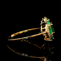 1.00 Ct Square Emerald 14K Gold Ring