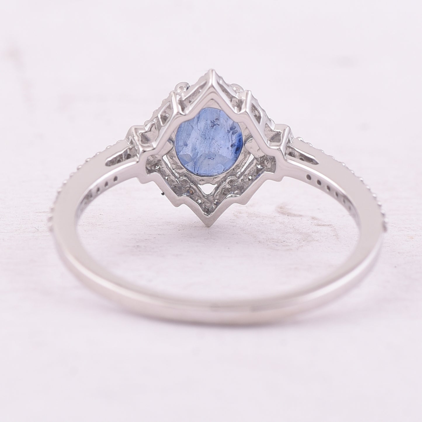 1.42 Ct Oval Mixed Cut Natural Sapphire 950 Platinum Ring