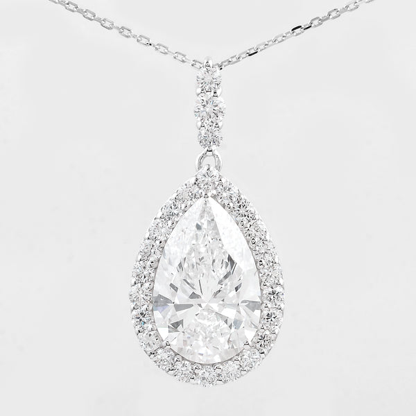 4.71 Carats Lab Grown Diamond 14K Gold Pendant