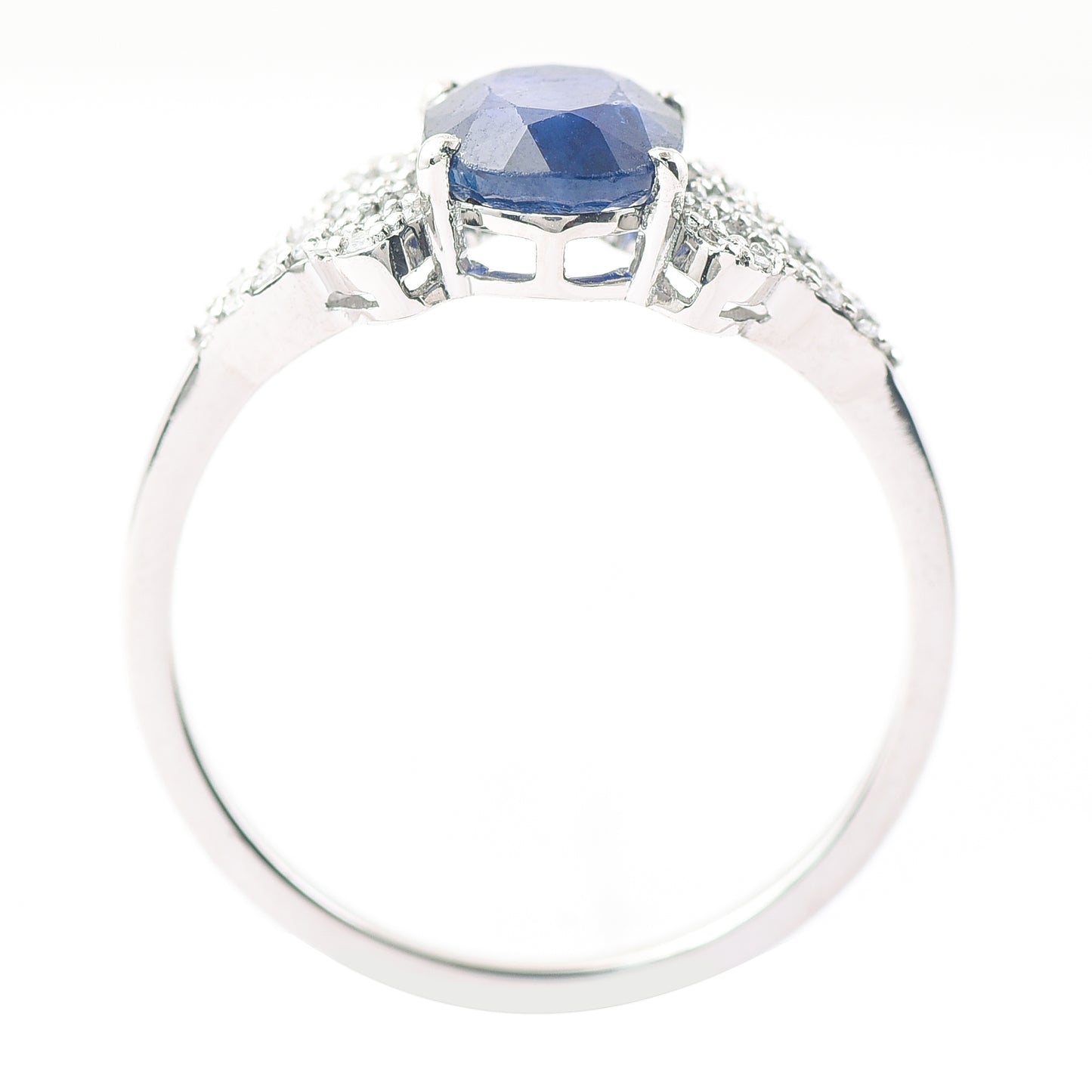 1.73 Ct Oval Mixed Cut Natural Sapphire 950 Platinum Ring