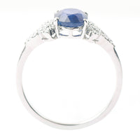 1.73 Ct Oval Mixed Cut Natural Sapphire 950 Platinum Ring