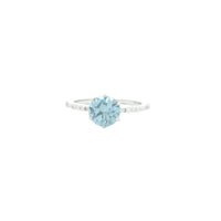 1.65 Carats Blue Lab Grown Diamond 14K Gold Ring
