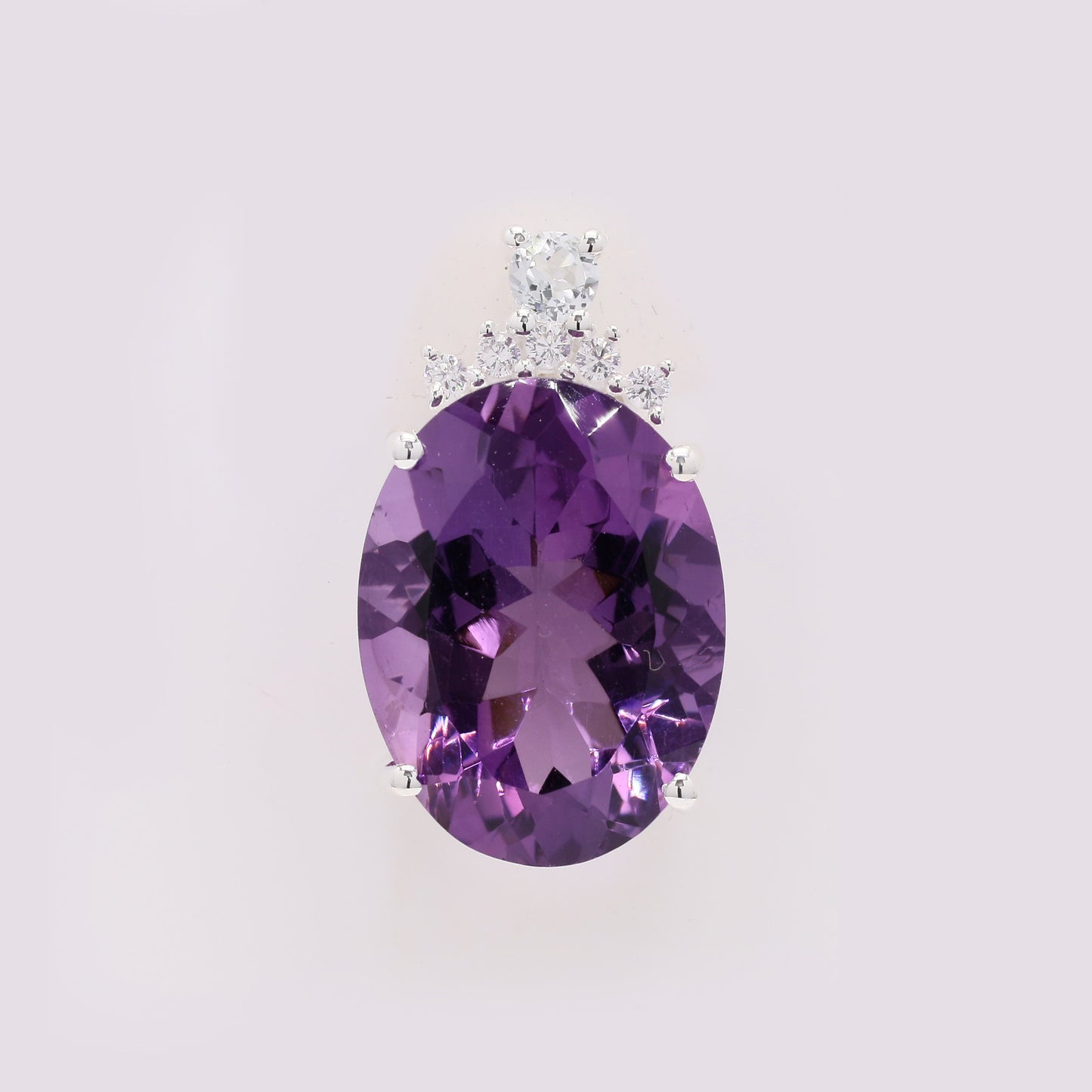 8.75 Ct Oval Amethyst 925 Silver Pendant