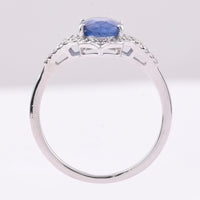 2.07 Ct Oval Mixed Cut Natural Sapphire 950 Platinum Ring
