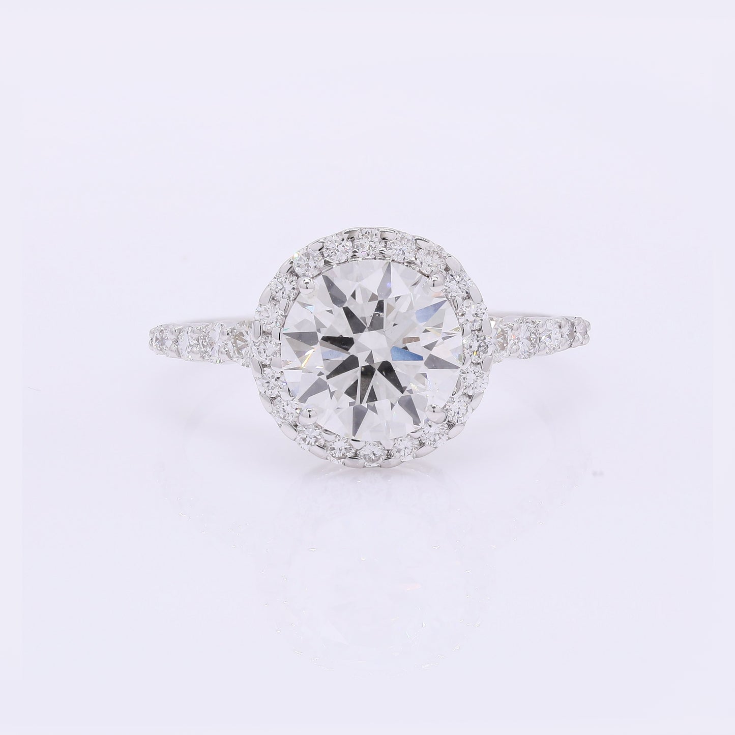 2.61 Carats Lab Grown Diamond 14K Gold Ring