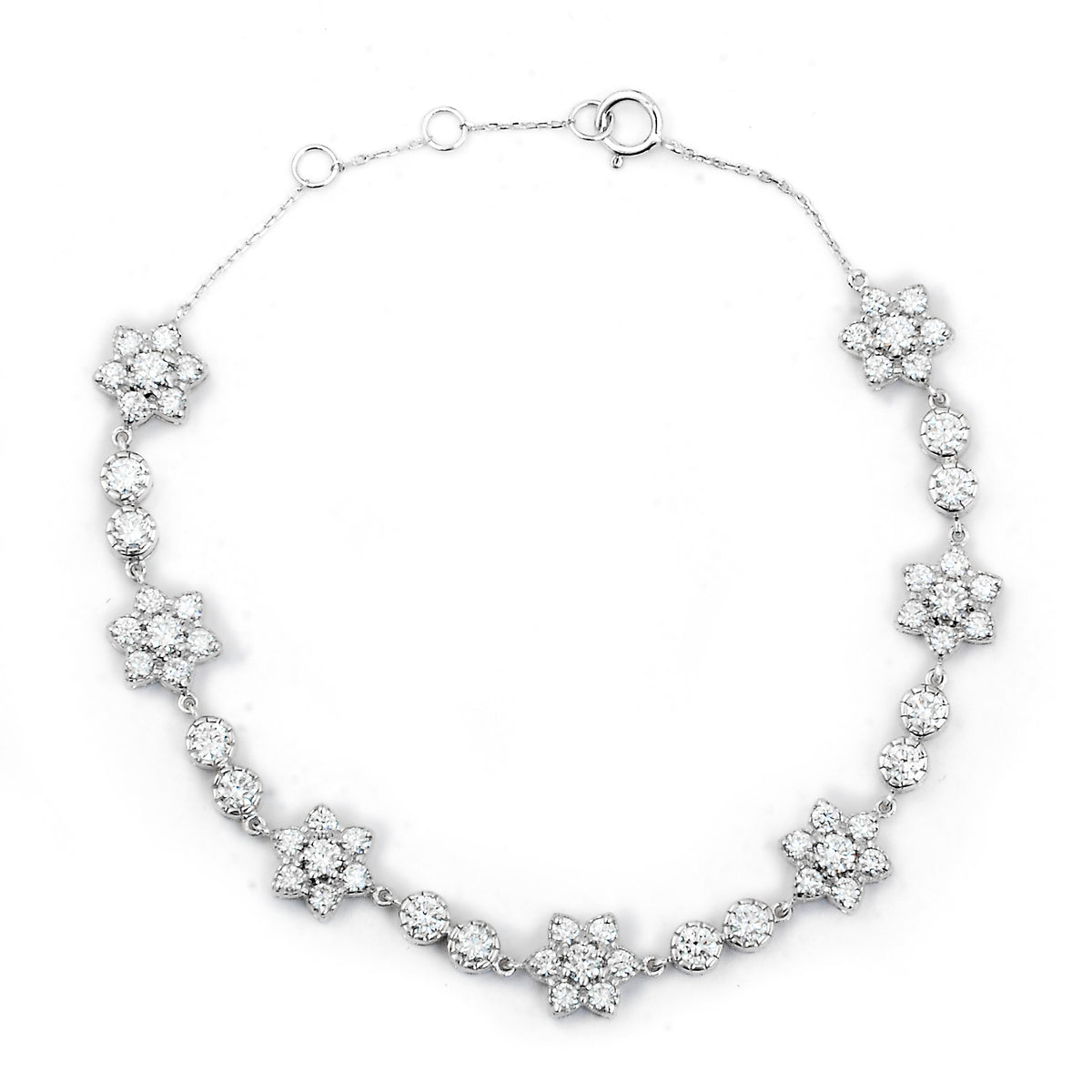 2.40 Carats Lab Grown Diamond 14K Gold Bracelet