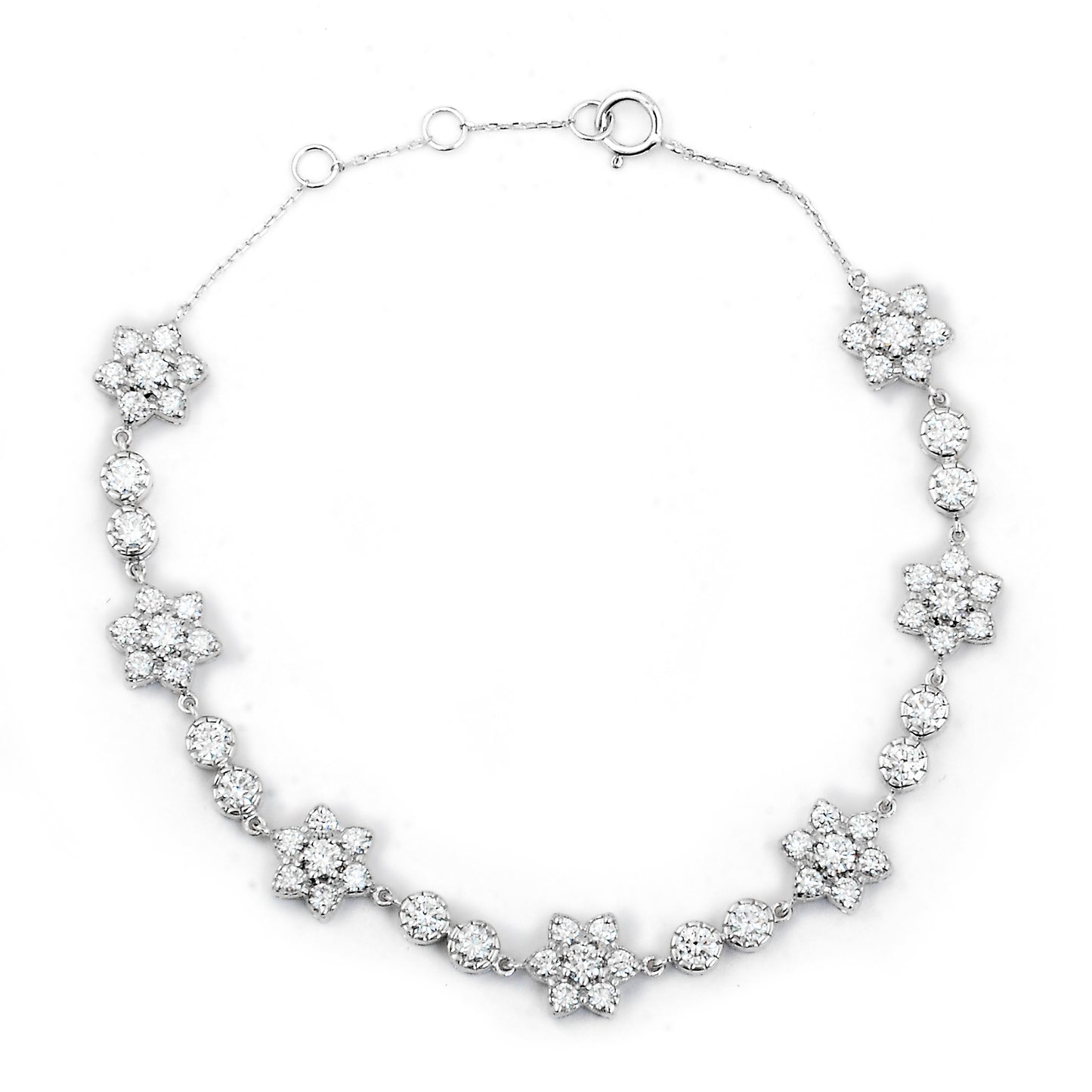 2.40 Carats Lab Grown Diamond 14K Gold Bracelet