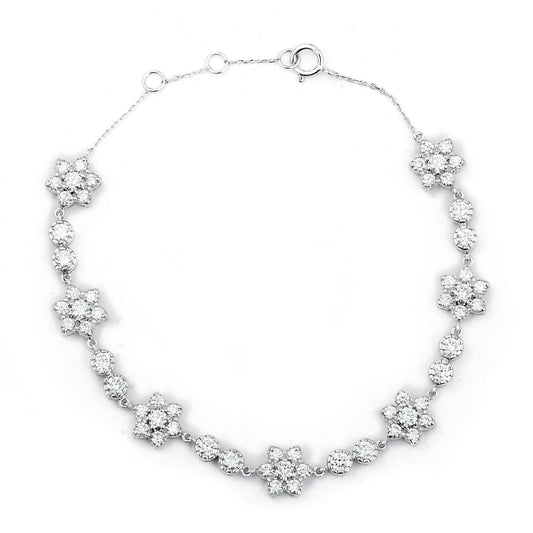 2.40 Carats Lab Grown Diamond 14K Gold Bracelet