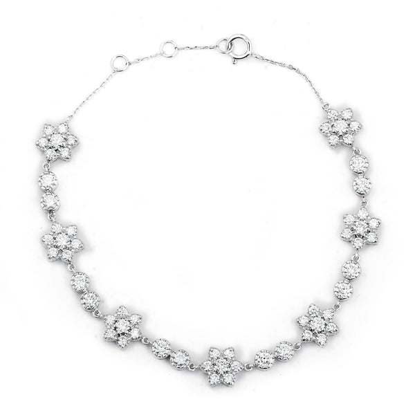 2.40 Carats Lab Grown Diamond 14K Gold Bracelet