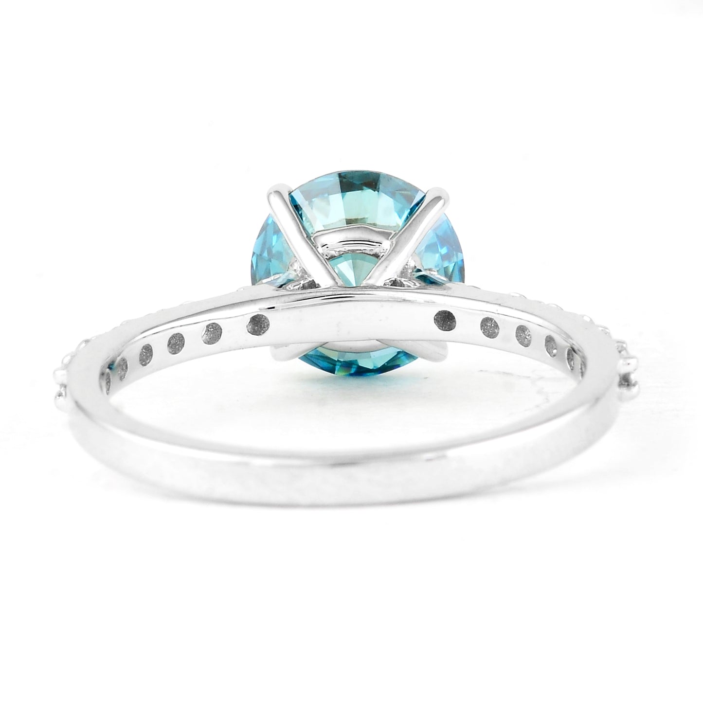 2.09 Carats Blue Lab Grown Diamond 14K Gold Ring