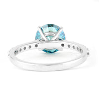 2.09 Carats Blue Lab Grown Diamond 14K Gold Ring