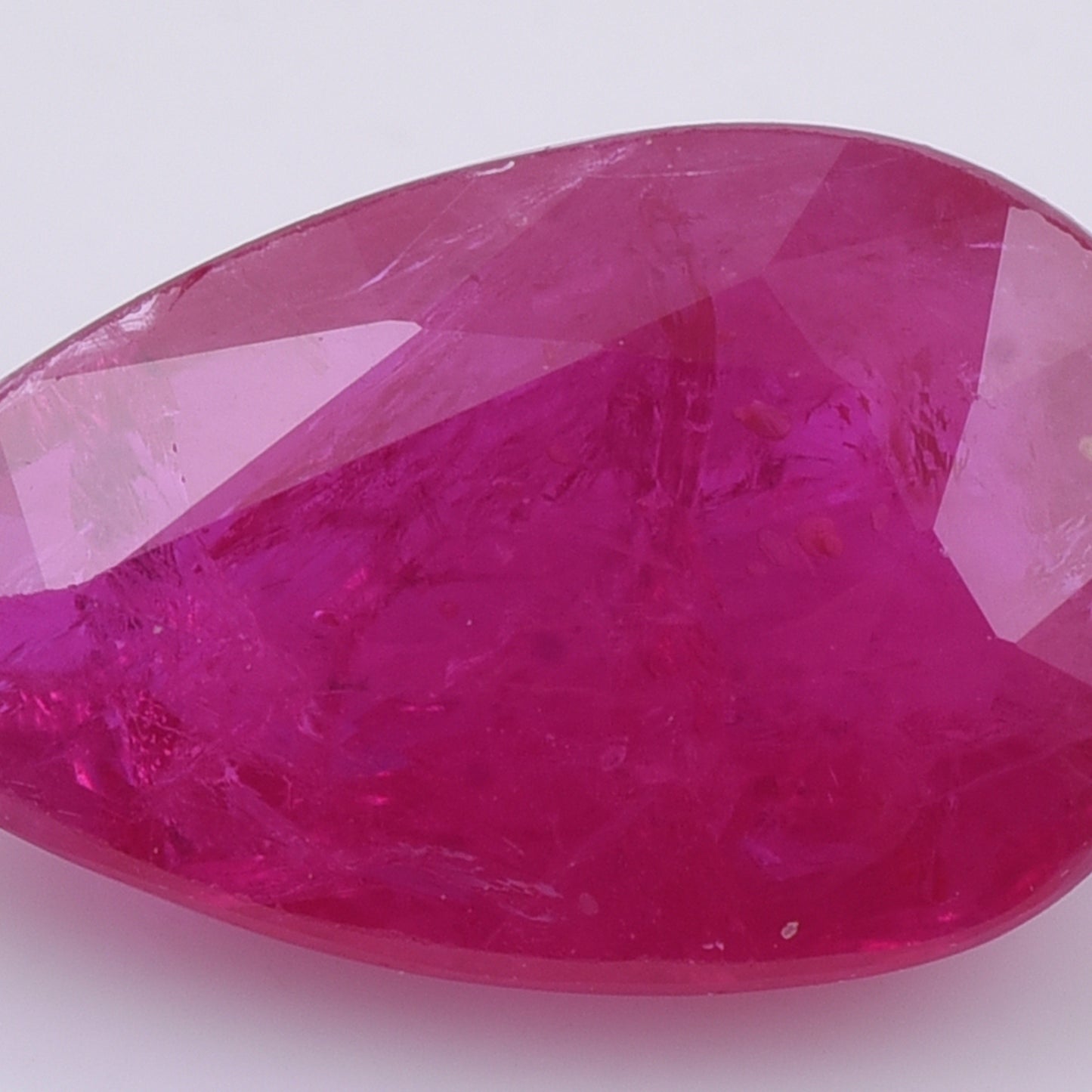 2.6 Natural Corundum Ruby Pear Mixed Cut Gemstone