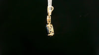 2.75 Ct Oval Mixed Cut Natural Corundum Sapphire 14K Gold Pendant