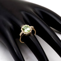 2.41 Ct Octagon Natural Eridot 14K Gold Ring