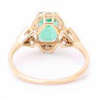 1.89 Ct Octagon Step Cut Natural Emerald 14K Gold Ring