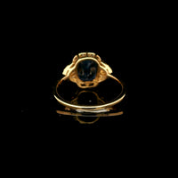 2.43 Ct Cushion Mixed Cut Natural Sapphire 14K Gold Ring