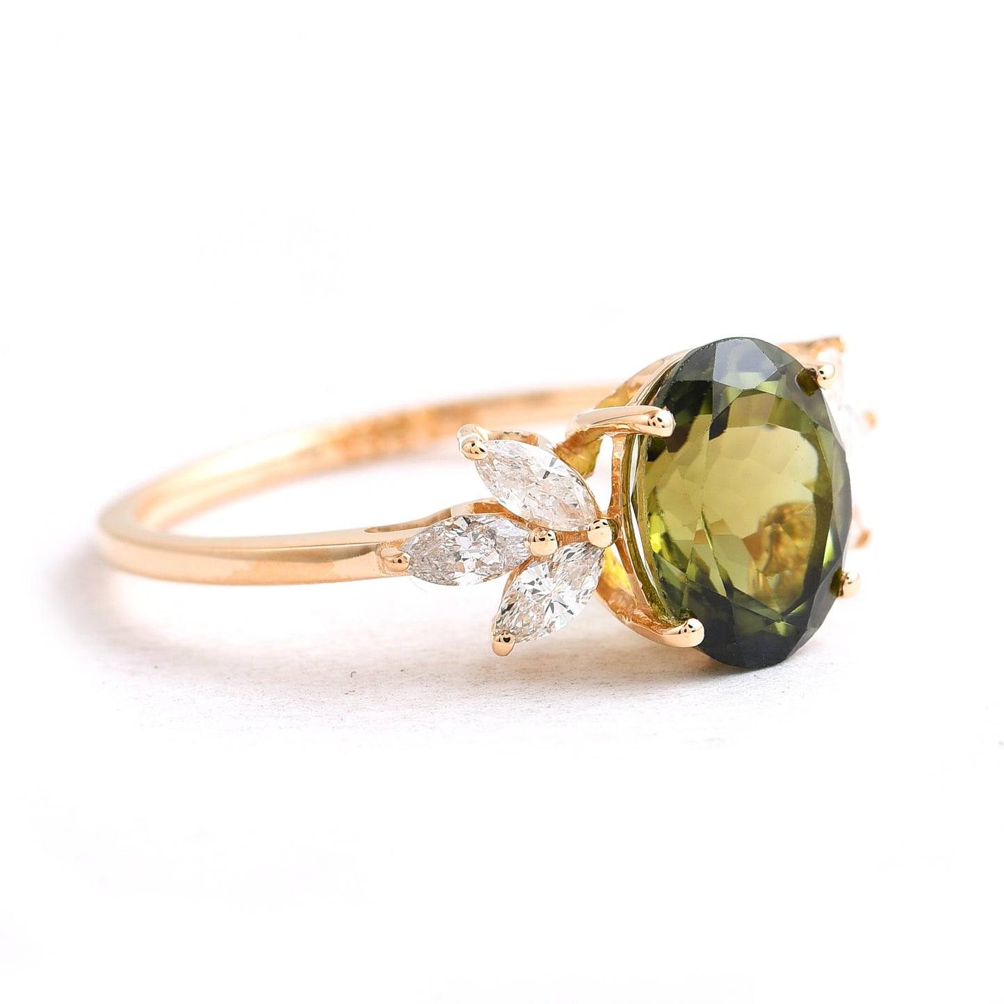 2.24 Ct Oval Tourmaline 14K Gold Ring
