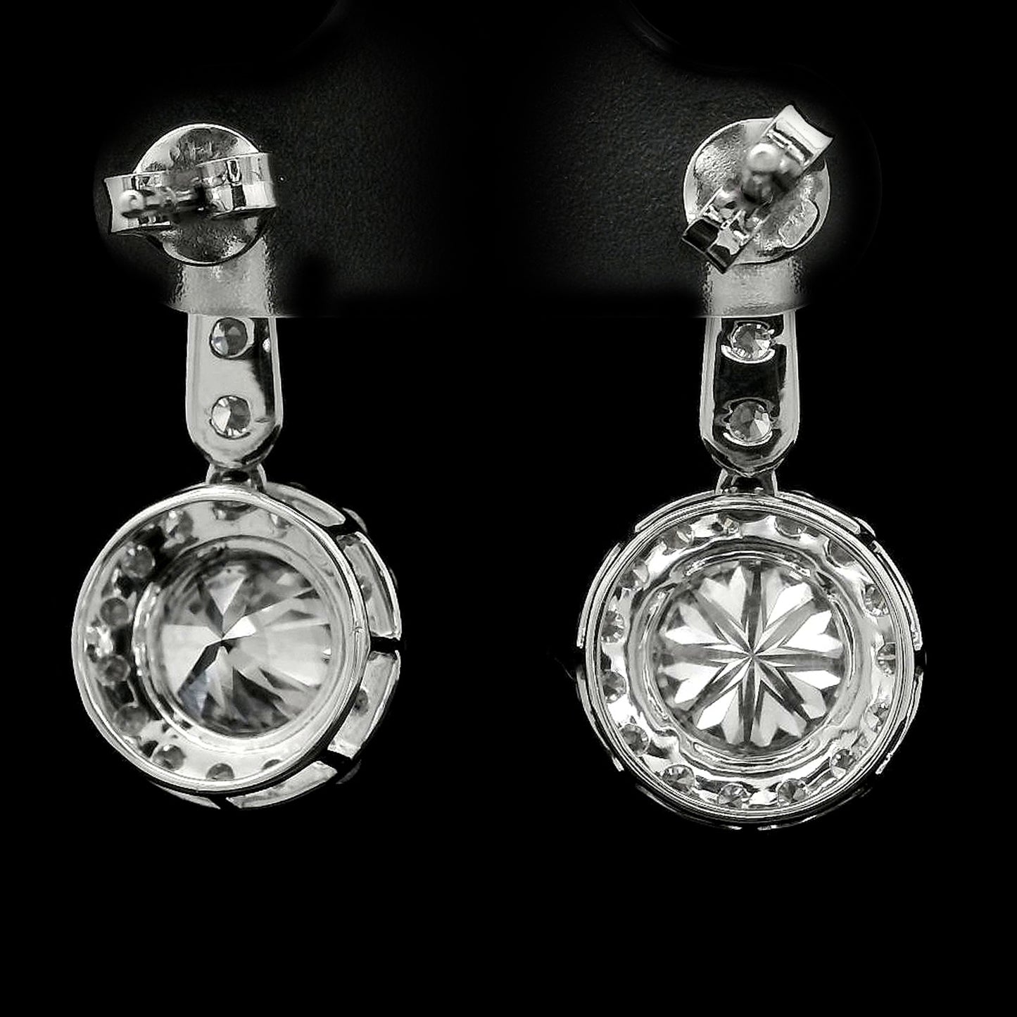 4.40 Carats Lab Grown Diamond 14K Gold Earrings