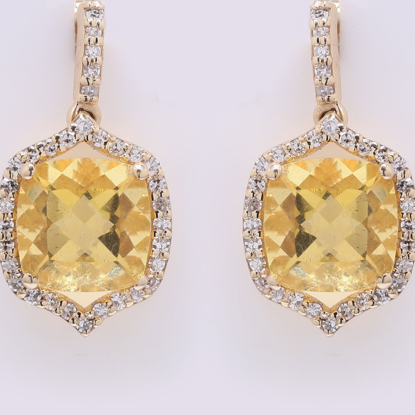 2.25 Ct Cushion Mixed Cut Natural Fire Opal 14K Gold Earrings
