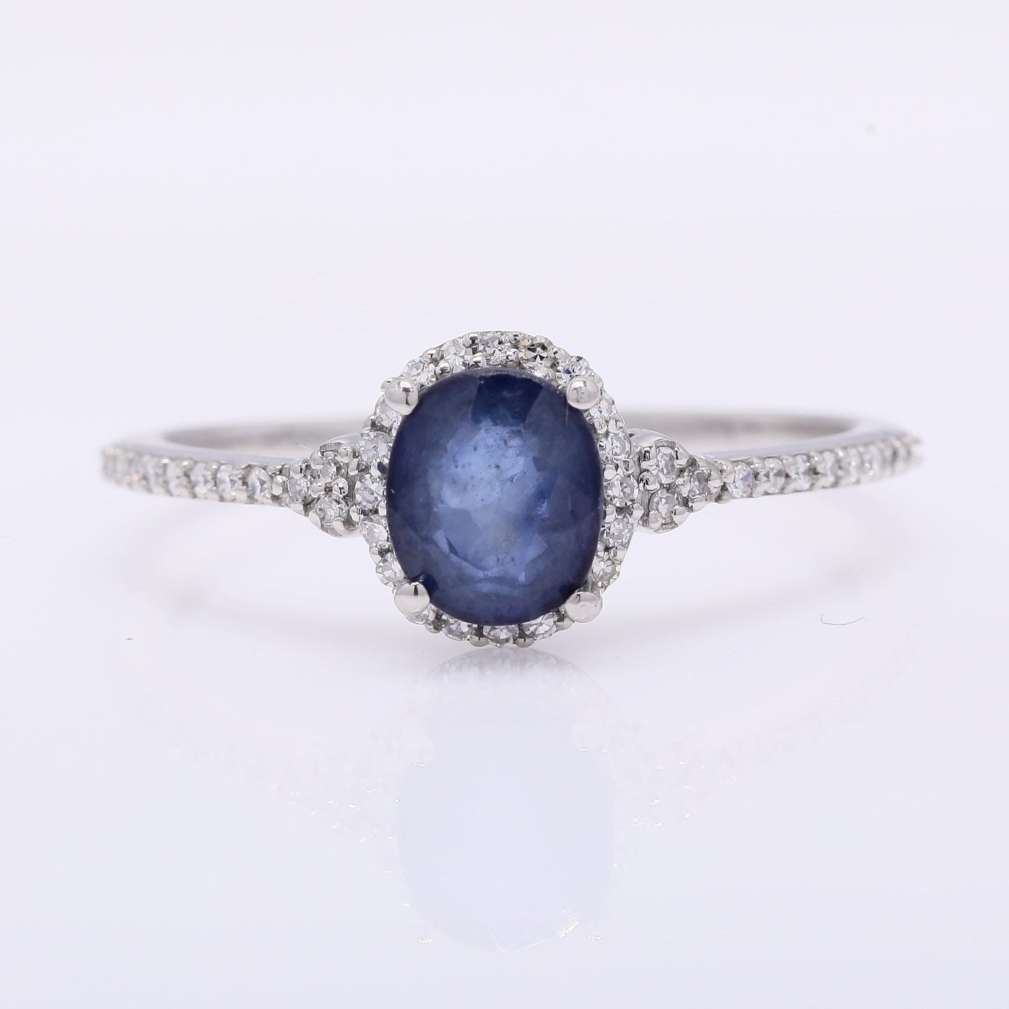 1.34 Ct Oval Mixed Cut Natural Sapphire 950 Platinum Ring