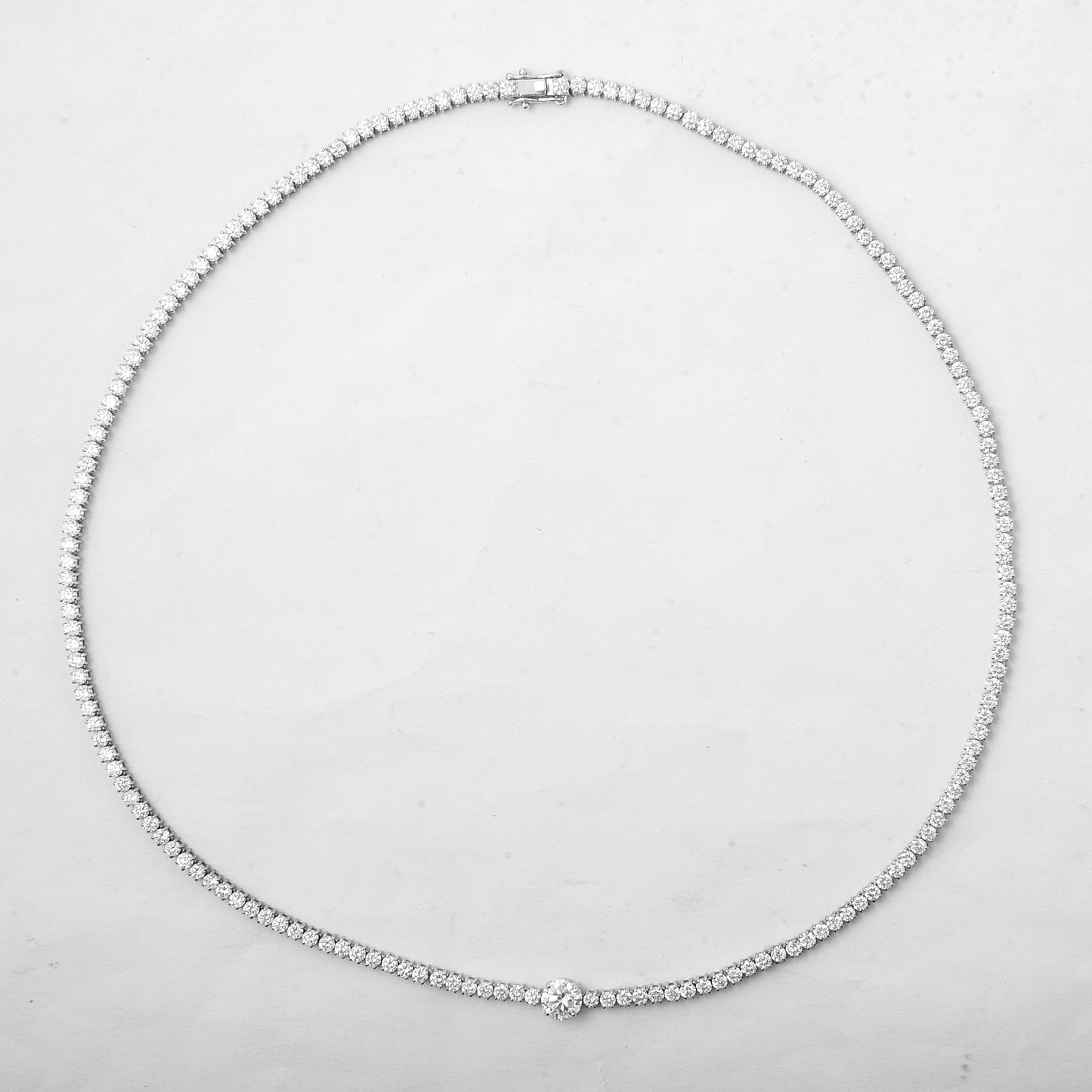 10.57 Ct Round Lab Grown Diamond 14K Gold Necklace