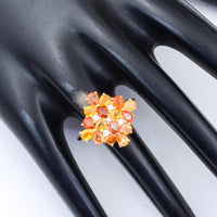 2.98 Ct Pear Multi Sapphire 14K Gold Ring