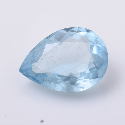5.82 Natural Beryl Aquamarine Pear Mixed Cut Gemstone