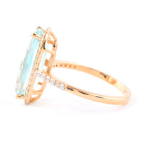 4.57 Ct Cushion Emerald 18K Gold Ring