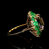 8.99 Ct Cushion Kunzite 14K Gold Ring