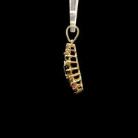 1.56 Ct Square Tourmaline 14K Gold Pendant