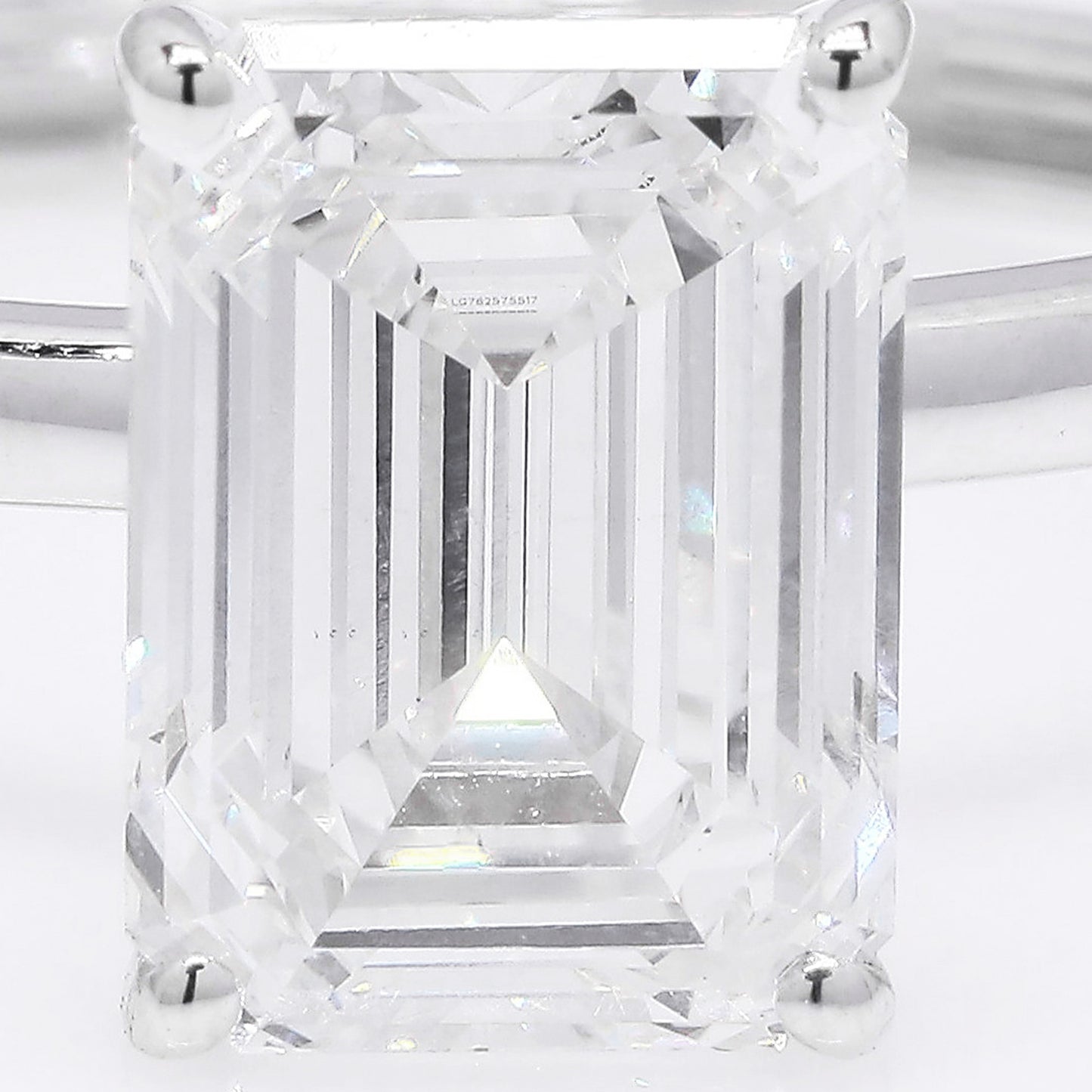 2.70 Ct Emerald Cut Lab Grown Diamond 14K Gold Ring