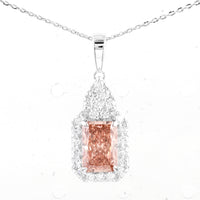 2.61 Carats Pink Lab Grown Diamond 14K Gold Pendant