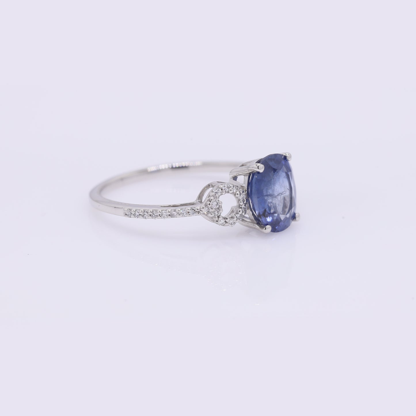 2.10 Ct Cushion Mixed Cut Natural Sapphire 950 Platinum Ring