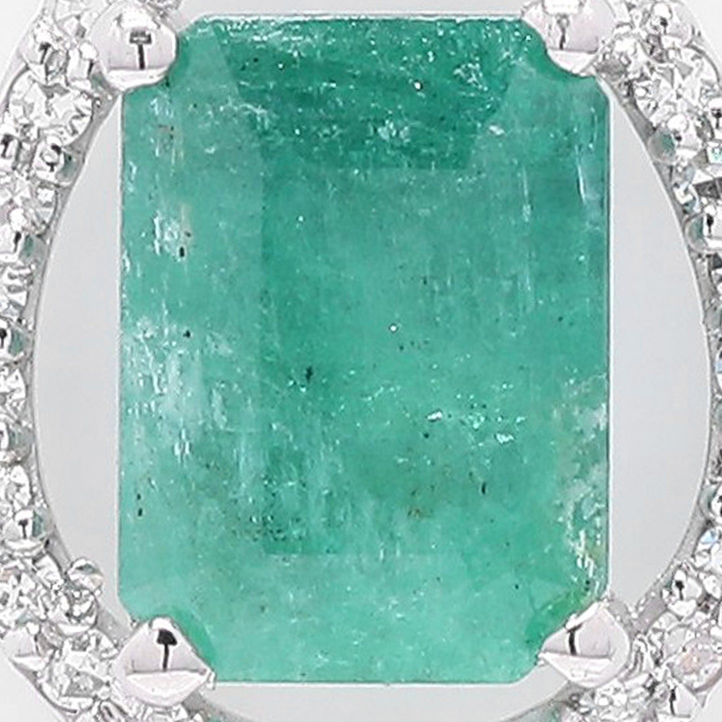 1.20 Ct Octagon Step Cut Natural Emerald 950 Platinum Pendant