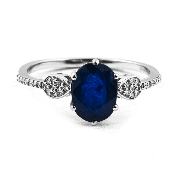 1.98 Ct Oval Mixed Cut Natural Sapphire 950 Platinum Ring