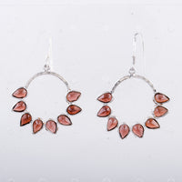 8.55 Ct Garnet 925 Sterling Silver Earrings