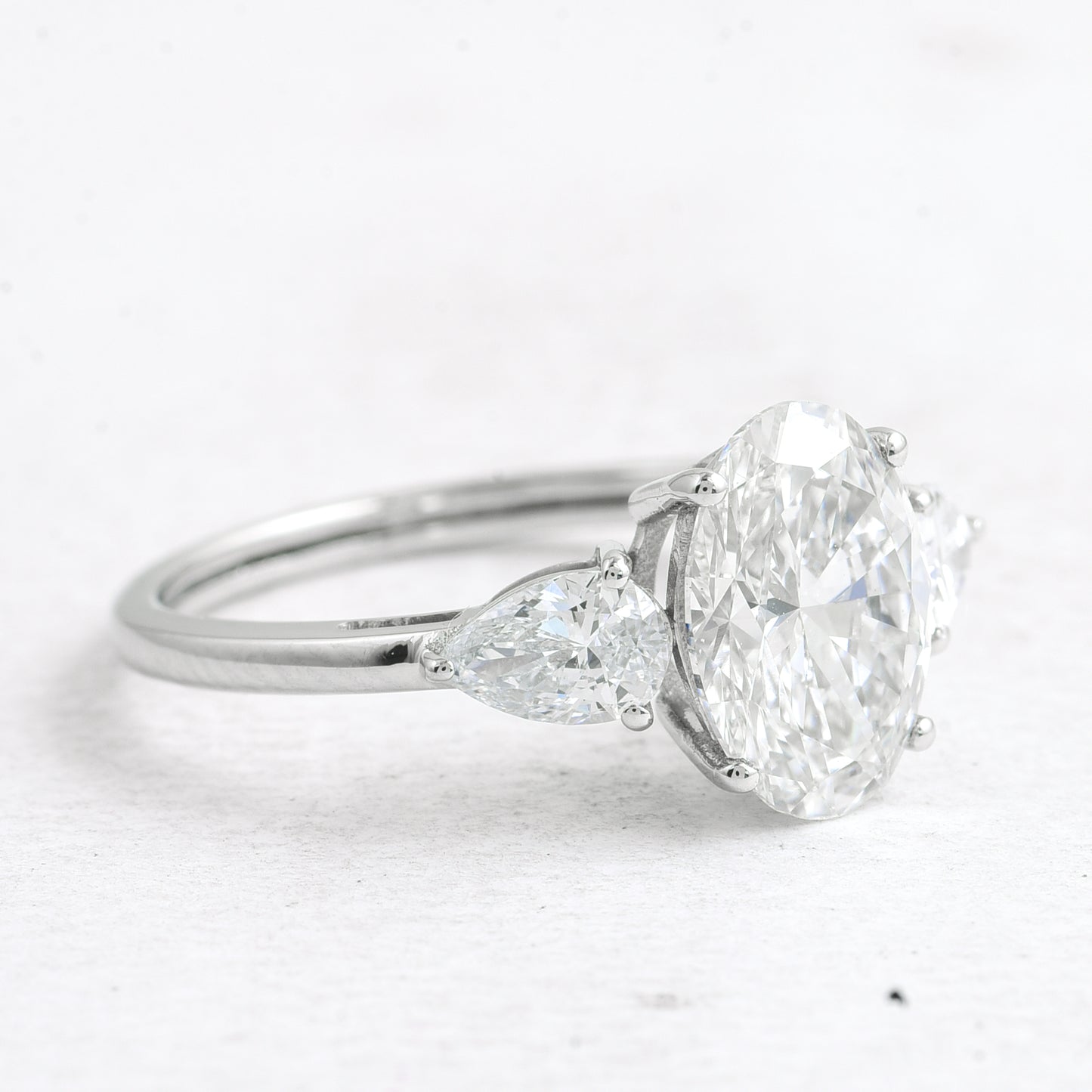 2.75 Ct Oval Lab Grown Diamond 950 Platinum Ring