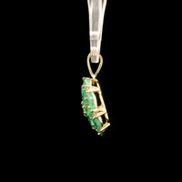 1.57 Ct Round Emerald 14K Gold Pendant