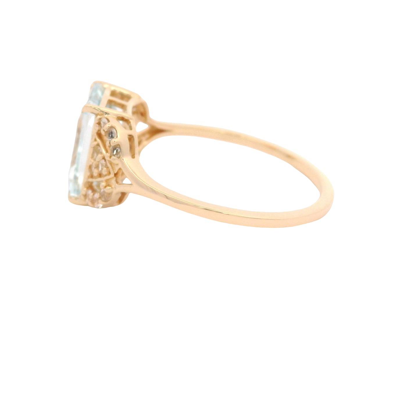 1.97 Ct Octagon Aquamarine 14K Gold Ring