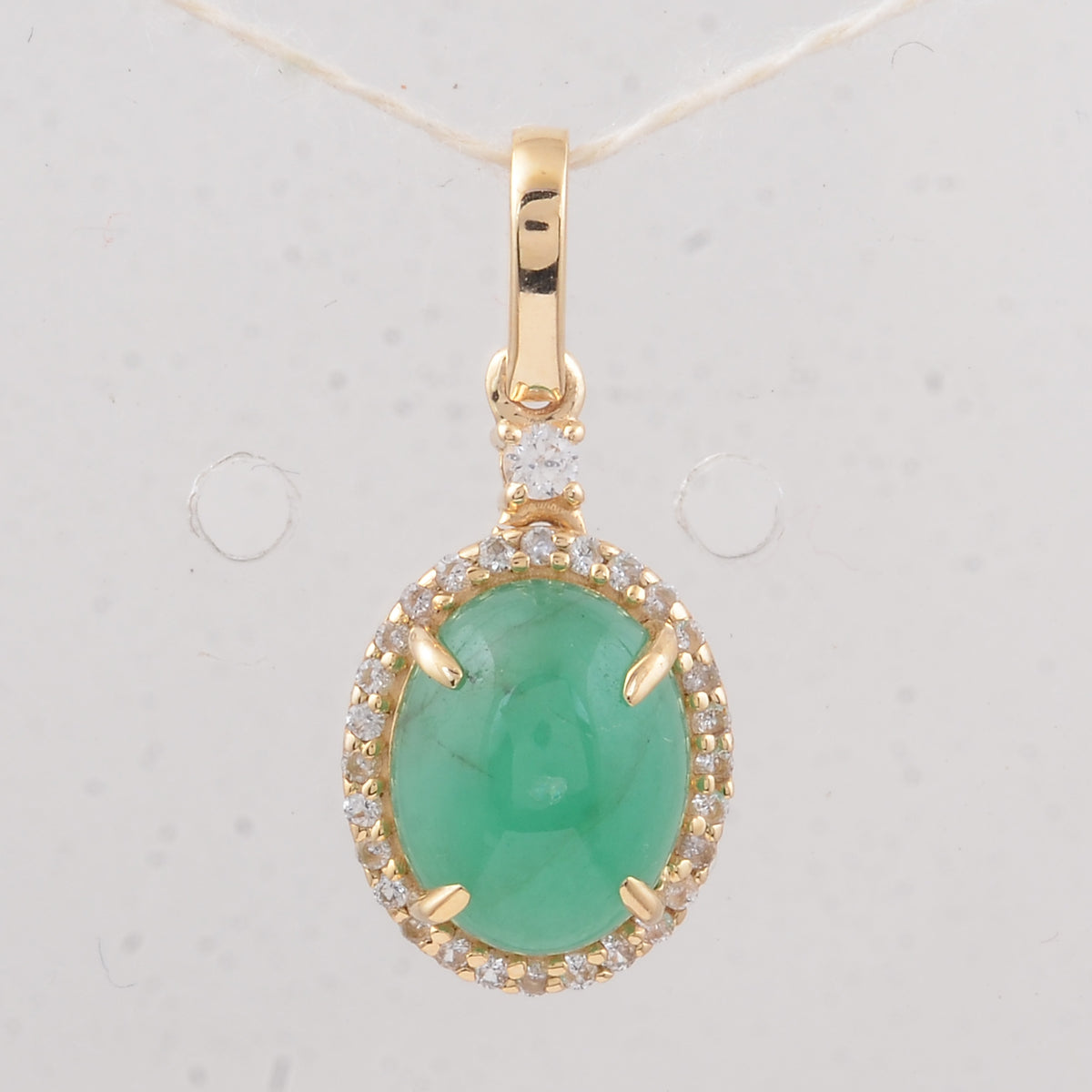 2.37 Ct Oval Emerald 9K Gold Pendant