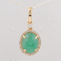 2.37 Ct Oval Emerald 9K Gold Pendant
