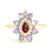 1.18 Ct Pear Tourmaline 14K Gold Ring