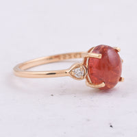 2.23 Ct Oval Cabochon Cut Natural Spinel 14K Gold Ring