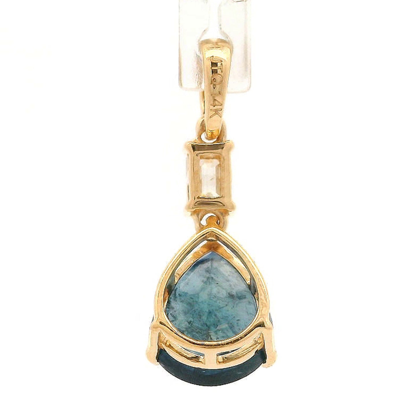 2.30 Ct Pear Sapphire 14K Gold Pendant