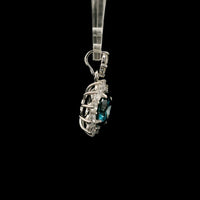 2.38 Carats Blue Lab Grown Diamond 14K Gold Pendant